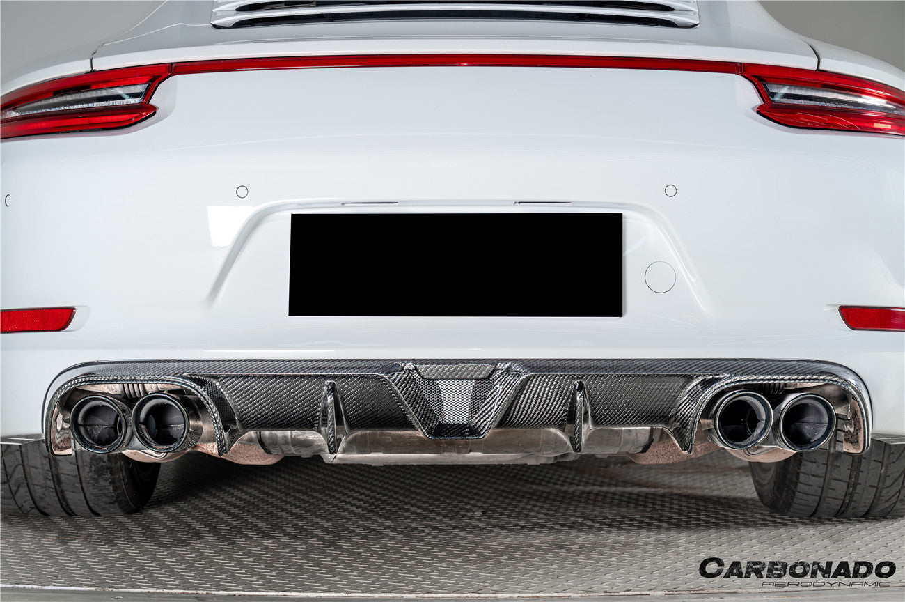 Difusor trasero de fibra de carbono seco estilo Porsche 911 991.2 Carrera KA Carbonado 2017-2019