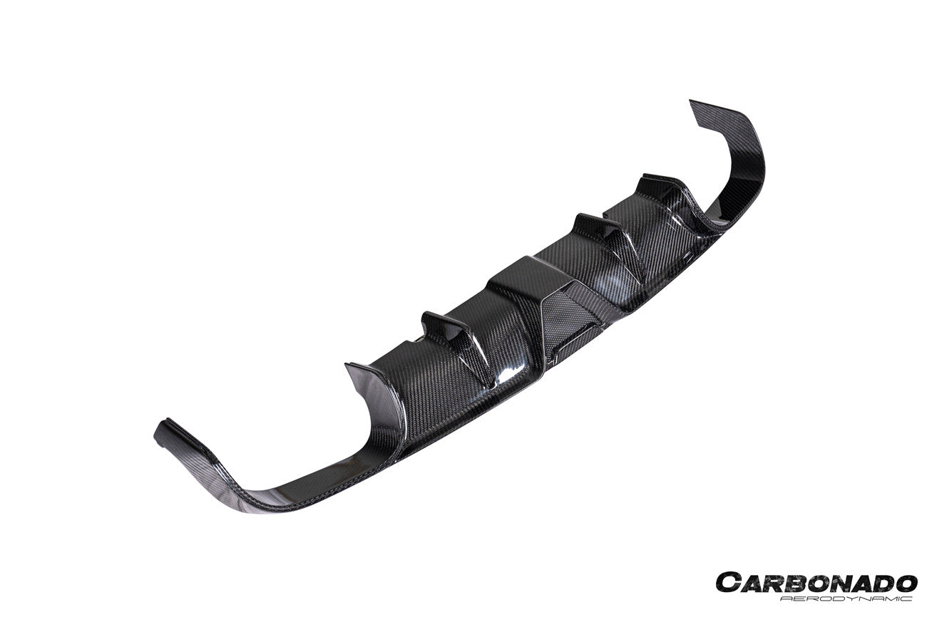 Difusor trasero de fibra de carbono seco estilo Porsche 911 991.2 Carrera KA Carbonado 2017-2019