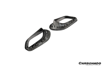 Carbonado 2017-2019 Porsche 911 991.2 Carrera OEM Style Dry Carbon Fiber Rear Bumper Vent Trims
