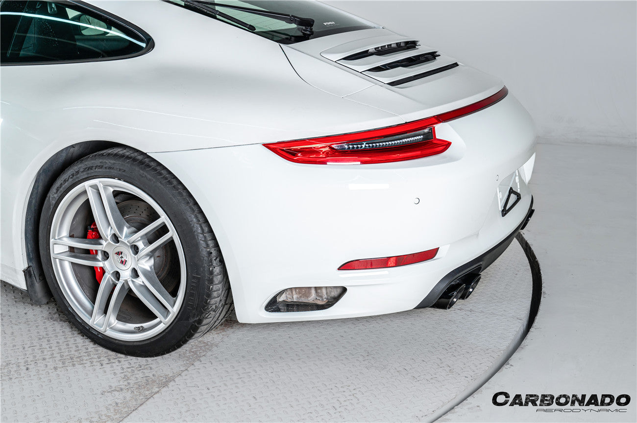Carbonado 2017-2019 Porsche 911 991.2 Carrera OEM Style Dry Carbon Fiber Rear Bumper Vent Trims