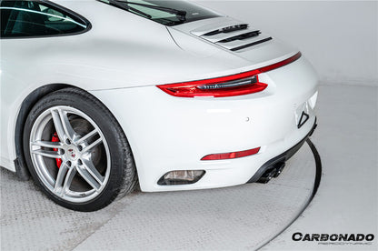 Carbonado 2017-2019 Porsche 911 991.2 Carrera OEM Style Dry Carbon Fiber Rear Bumper Vent Trims