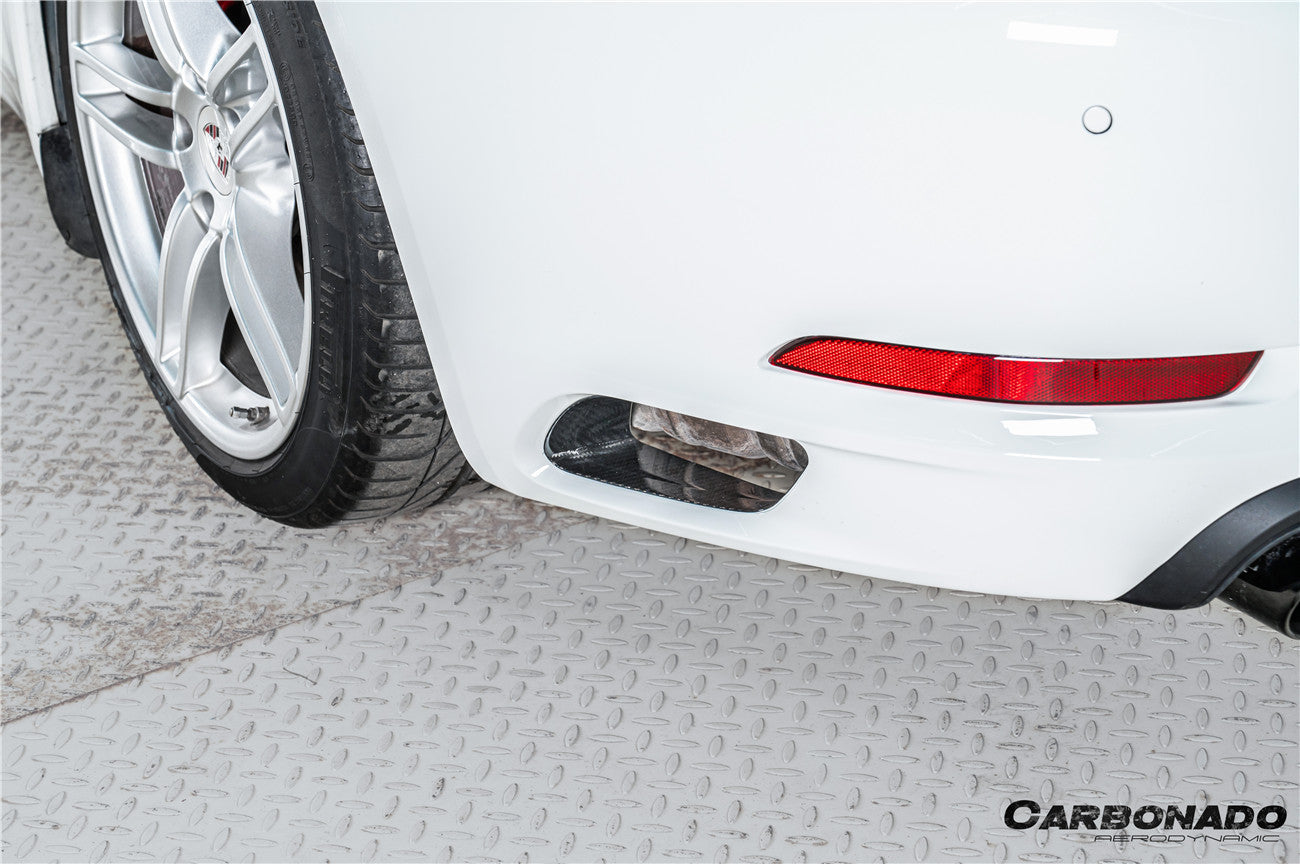 Carbonado 2017-2019 Porsche 911 991.2 Carrera OEM Style Dry Carbon Fiber Rear Bumper Vent Trims