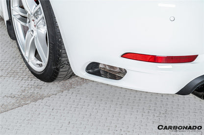 Carbonado 2017-2019 Porsche 911 991.2 Carrera OEM Style Dry Carbon Fiber Rear Bumper Vent Trims