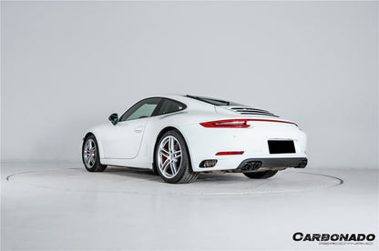 Carbonado 2017-2019 Porsche 911 991.2 Carrera OEM Style Dry Carbon Fiber Rear Bumper Vent Trims