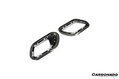 Carbonado 2017-2019 Porsche 911 991.2 Carrera OEM Style Dry Carbon Fiber Rear Bumper Vent Trims