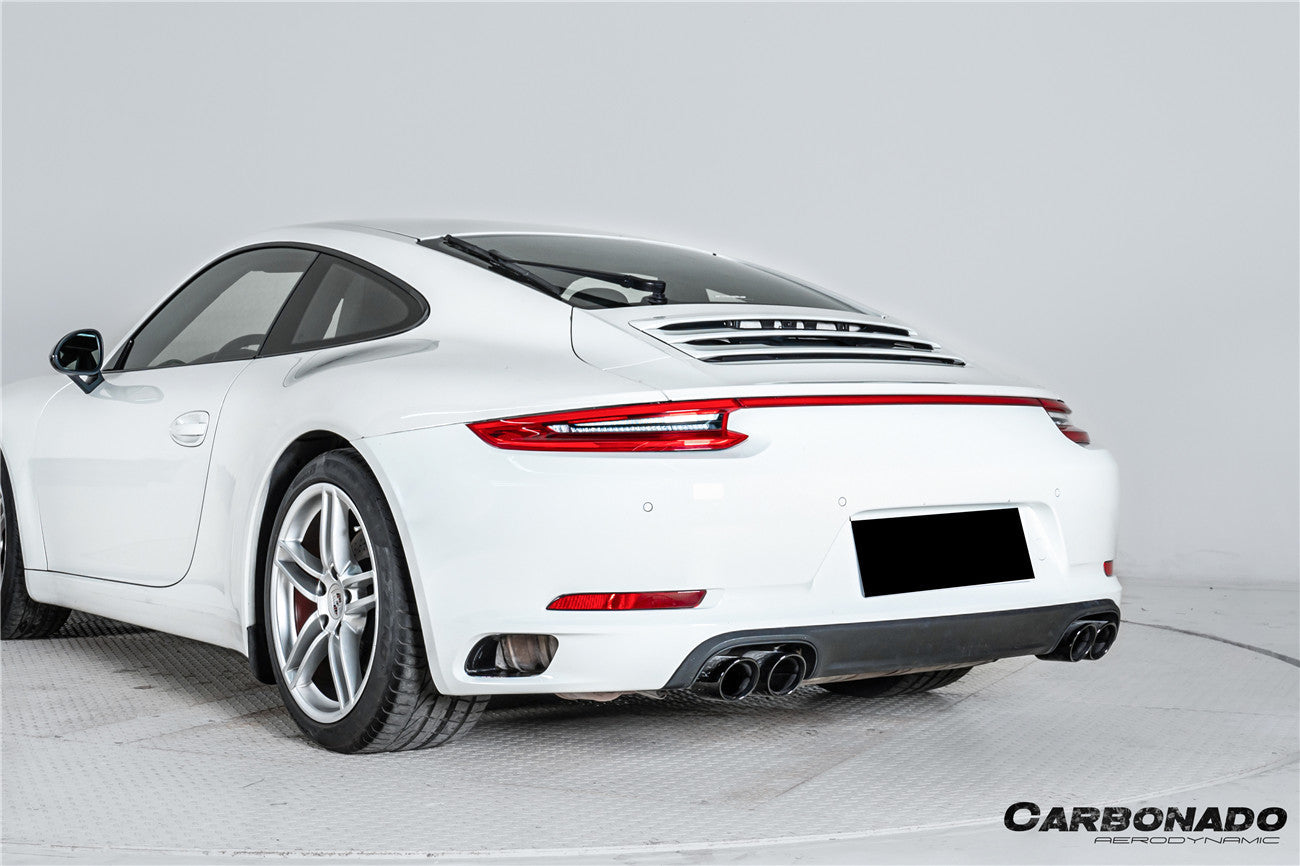 Carbonado 2017-2019 Porsche 911 991.2 Carrera OEM Style Dry Carbon Fiber Rear Bumper Vent Trims