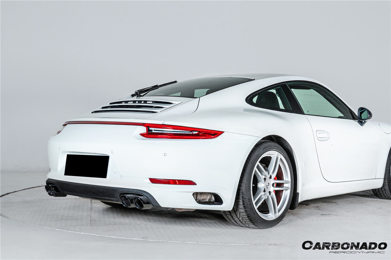 Carbonado 2017-2019 Porsche 911 991.2 Carrera OEM Style Dry Carbon Fiber Rear Bumper Vent Trims