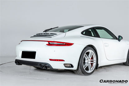 Carbonado 2017-2019 Porsche 911 991.2 Carrera OEM Style Dry Carbon Fiber Rear Bumper Vent Trims