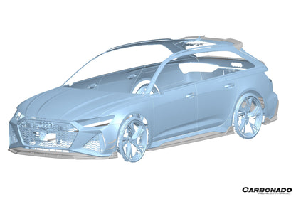 Carbonado 2019-2024 Audi RS6  RS7 C8 AD Style Dry Carbon Fiber Side Skirts
