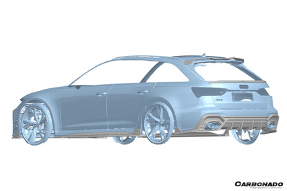 Carbonado AD Style Dry Carbon Fiber Rear Diffuser Lip | 2019-2024 Audi RS6 RS7 C8