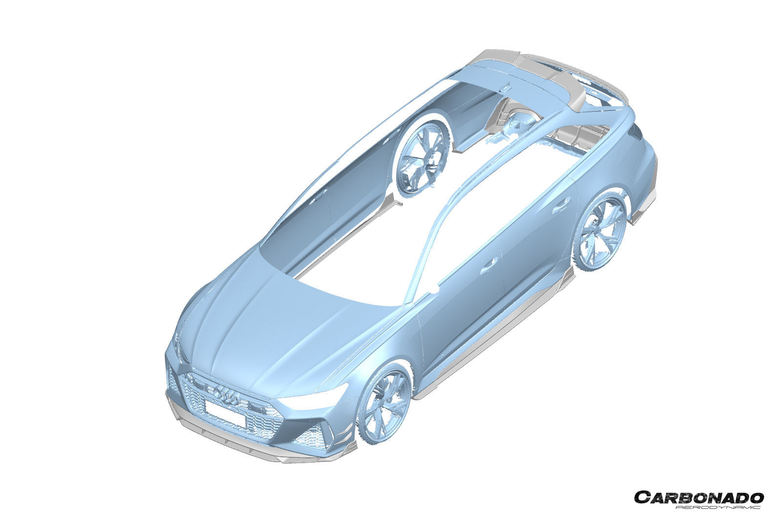 Carbonado AD Style Dry Carbon Fiber Roof Spoiler | 2019-2024 Audi RS6