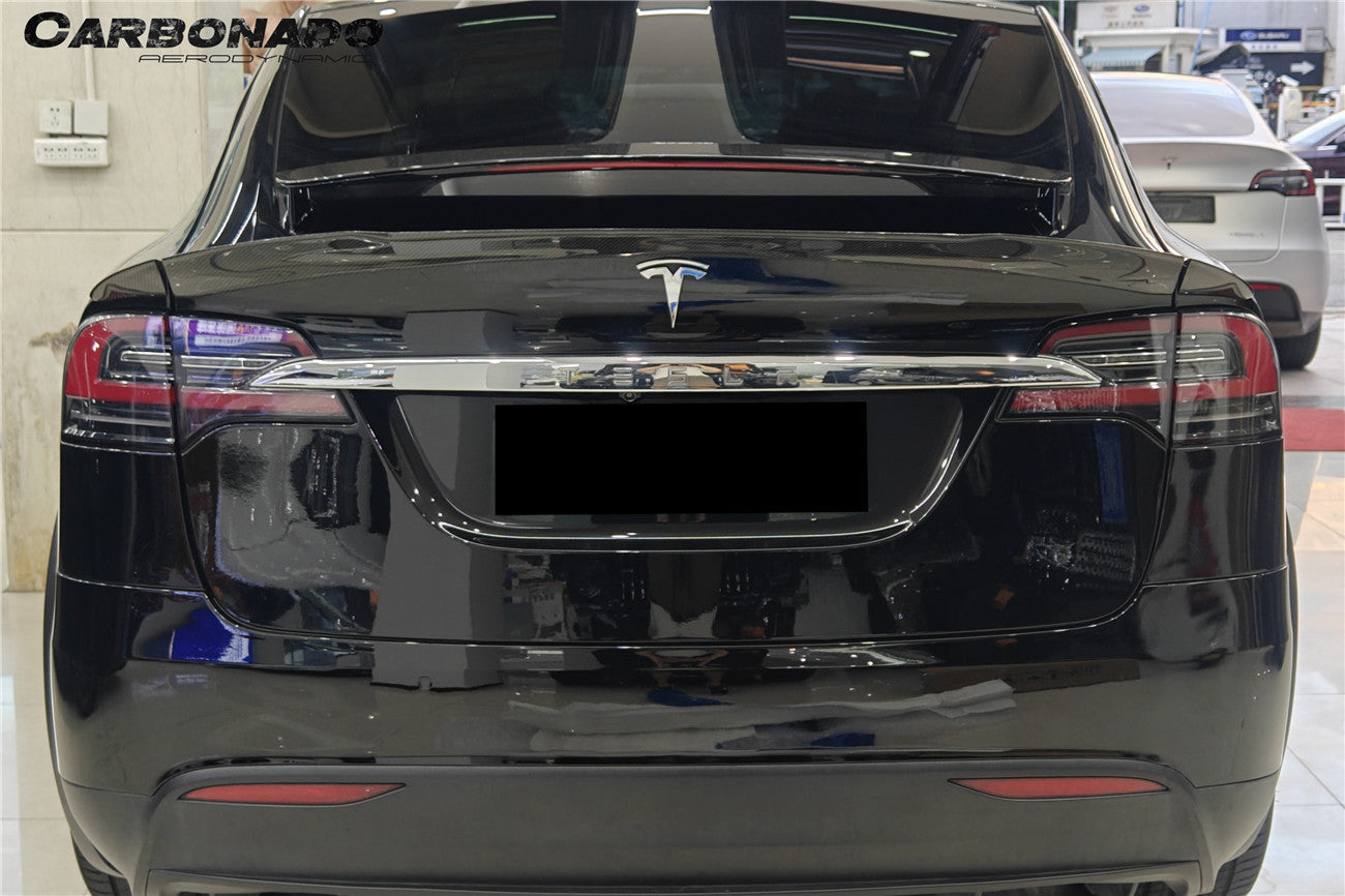 Carbonado 2016-2025 Tesla Model X SUV BS Style Carbon Fiber Trunk Spoiler
