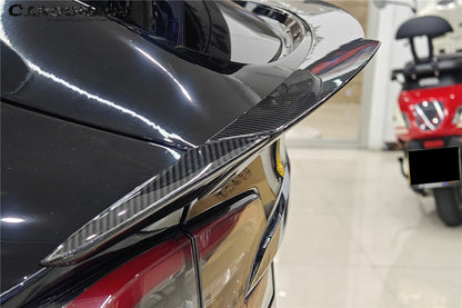 Carbonado 2016-2025 Tesla Model X SUV BS Style Carbon Fiber Trunk Spoiler