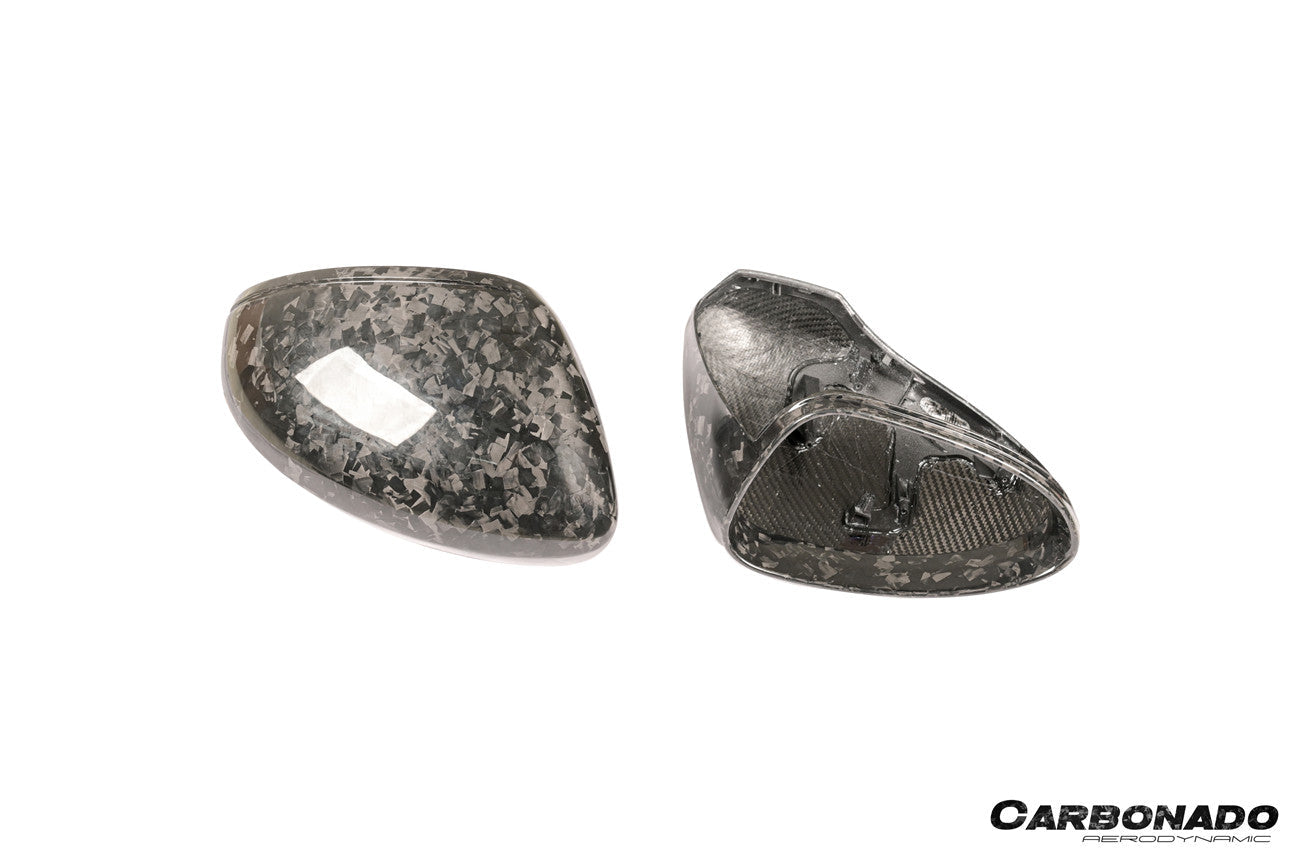 Reemplazo de carcasa de espejo de fibra de carbono en autoclave estilo OEM para Porsche Panamera 971.1, 971.2 y 976 Carbonado 2017-2025 | Compatible con S, 4S, GTS, Turbo, Turbo S, E-Hybrid y SportTurismo con volante a la izquierda