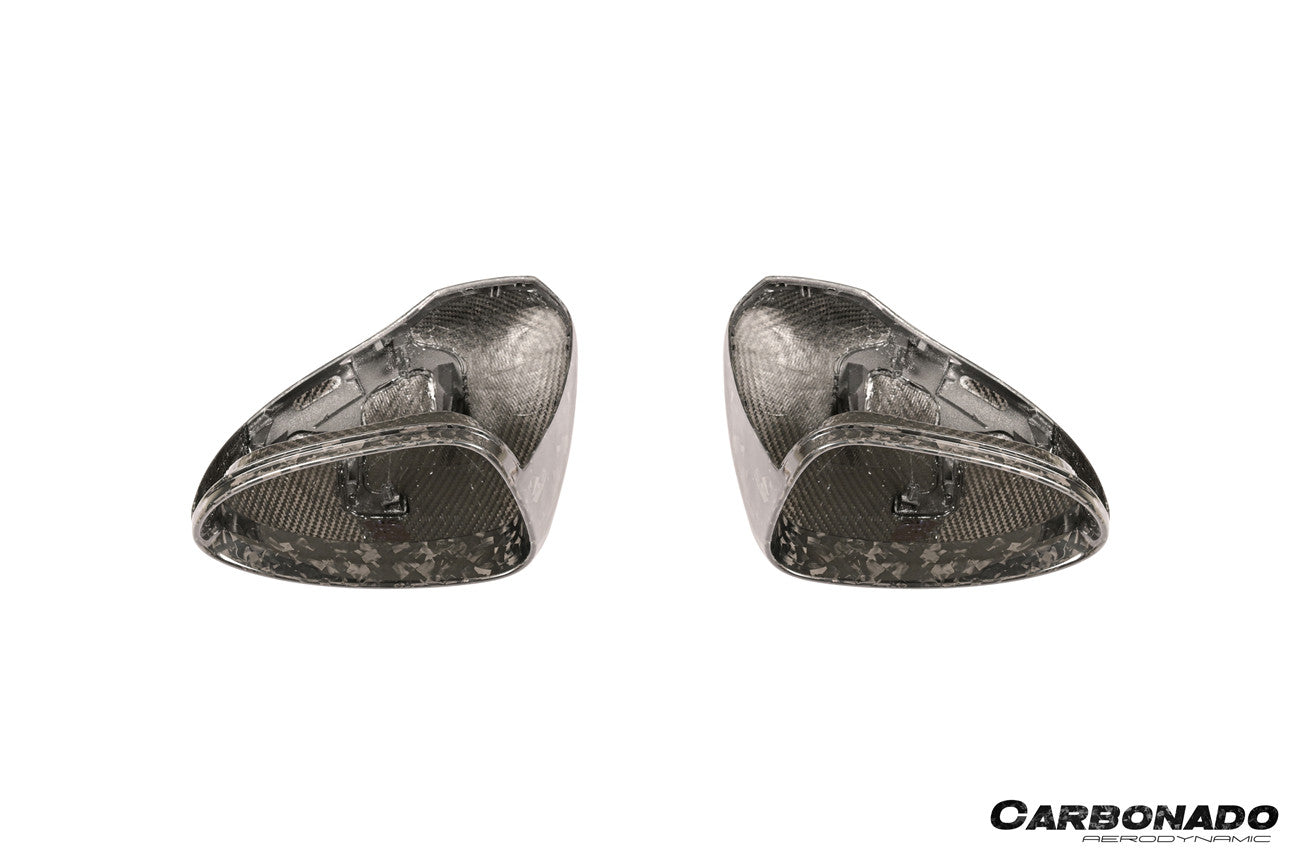 Reemplazo de carcasa de espejo de fibra de carbono en autoclave estilo OEM para Porsche Panamera 971.1, 971.2 y 976 Carbonado 2017-2025 | Compatible con S, 4S, GTS, Turbo, Turbo S, E-Hybrid y SportTurismo con volante a la izquierda