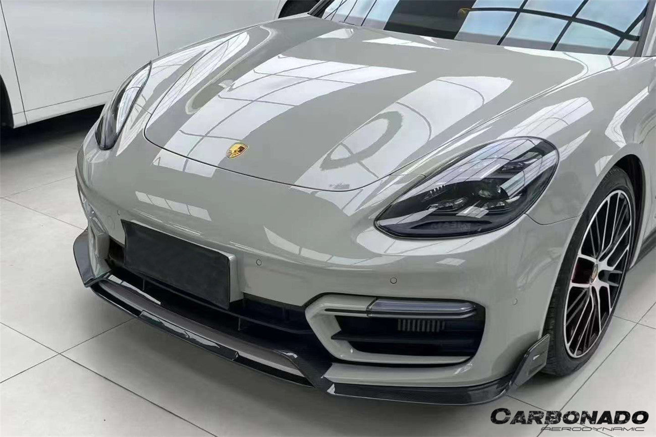 Borde delantero de fibra de carbono seco estilo Porsche Panamera 971 GTS KDA Carbonado 2017-2023
