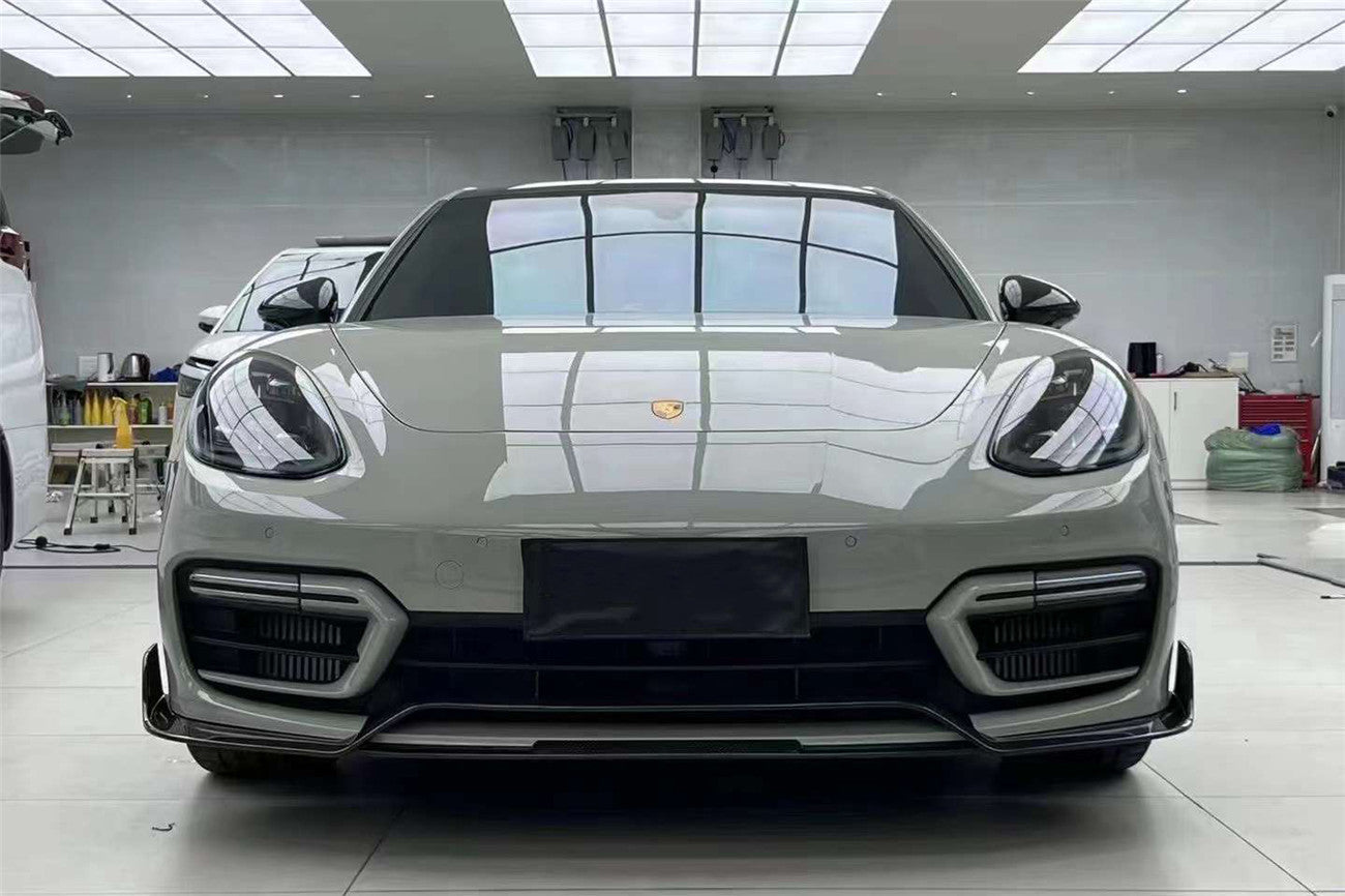Borde delantero de fibra de carbono seco estilo Porsche Panamera 971 GTS KDA Carbonado 2017-2023