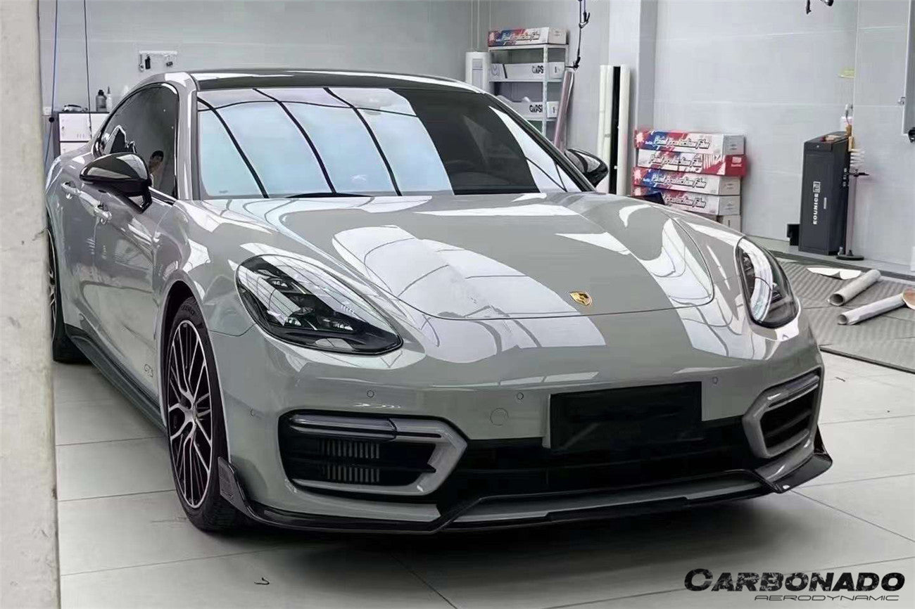 Borde delantero de fibra de carbono seco estilo Porsche Panamera 971 GTS KDA Carbonado 2017-2023