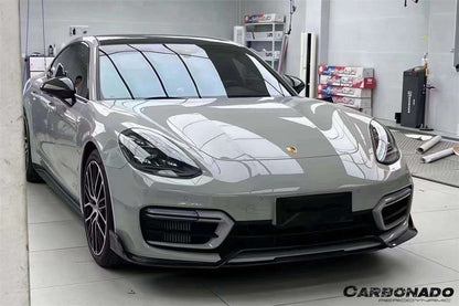 Borde delantero de fibra de carbono seco estilo Porsche Panamera 971 GTS KDA Carbonado 2017-2023
