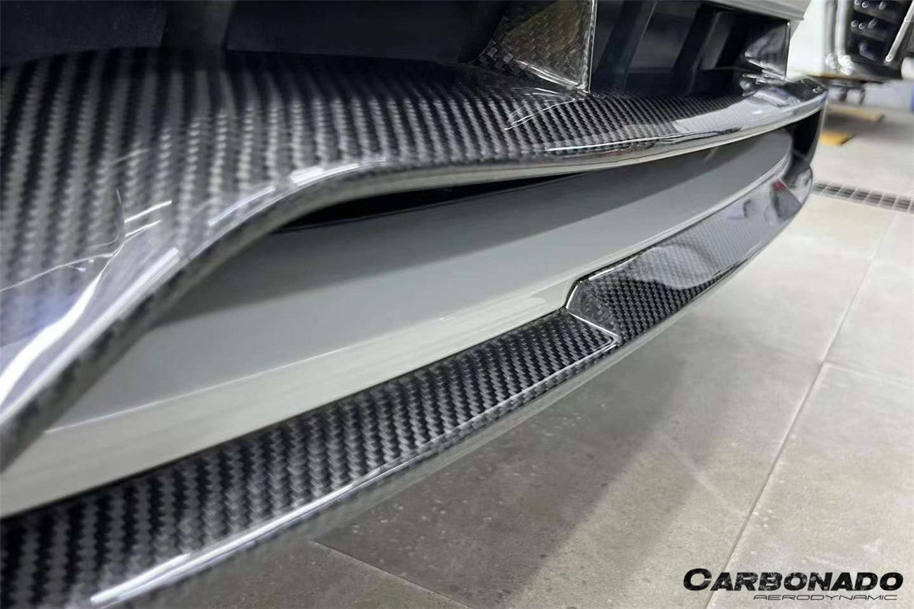 Borde delantero de fibra de carbono seco estilo Porsche Panamera 971 GTS KDA Carbonado 2017-2023
