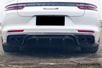 Carbonado KDA Style Dry Carbon Fiber Rear Diffuser | 2017-2023 Porsche Panamera 971