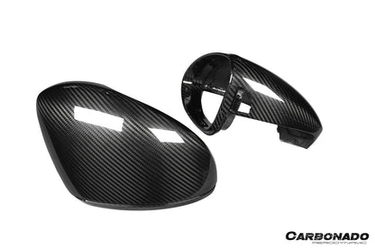 Reemplazo de carcasa de espejo de fibra de carbono en autoclave estilo OEM para Porsche Panamera 971.1, 971.2 y 976 Carbonado 2017-2025 | Compatible con S, 4S, GTS, Turbo, Turbo S, E-Hybrid y SportTurismo con volante a la izquierda