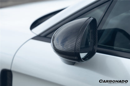 Reemplazo de carcasa de espejo de fibra de carbono en autoclave estilo OEM para Porsche Panamera 971.1, 971.2 y 976 Carbonado 2017-2025 | Compatible con S, 4S, GTS, Turbo, Turbo S, E-Hybrid y SportTurismo con volante a la izquierda