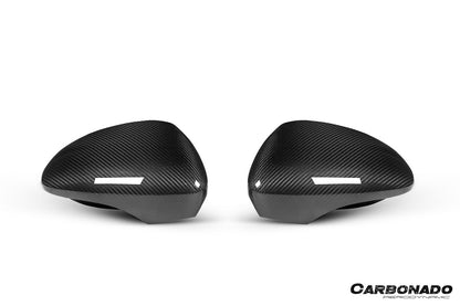 Reemplazo de carcasa de espejo de fibra de carbono en autoclave estilo OEM para Porsche Panamera 971.1, 971.2 y 976 Carbonado 2017-2025 | Compatible con S, 4S, GTS, Turbo, Turbo S, E-Hybrid y SportTurismo con volante a la izquierda