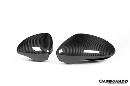 Reemplazo de carcasa de espejo de fibra de carbono en autoclave estilo OEM para Porsche Panamera 971.1, 971.2 y 976 Carbonado 2017-2025 | Compatible con S, 4S, GTS, Turbo, Turbo S, E-Hybrid y SportTurismo con volante a la izquierda