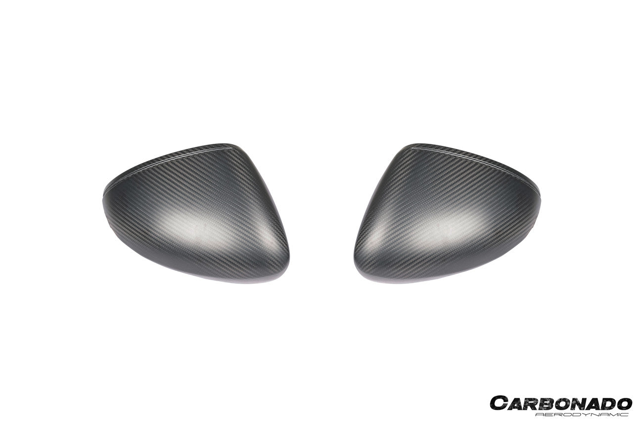 Reemplazo de carcasa de espejo de fibra de carbono en autoclave estilo OEM para Porsche Panamera 971.1, 971.2 y 976 Carbonado 2017-2025 | Compatible con S, 4S, GTS, Turbo, Turbo S, E-Hybrid y SportTurismo con volante a la izquierda