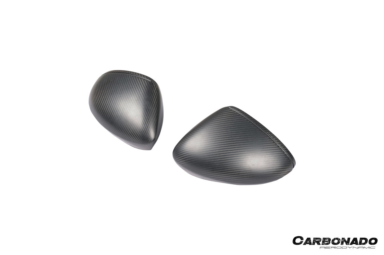 Reemplazo de carcasa de espejo de fibra de carbono en autoclave estilo OEM para Porsche Panamera 971.1, 971.2 y 976 Carbonado 2017-2025 | Compatible con S, 4S, GTS, Turbo, Turbo S, E-Hybrid y SportTurismo con volante a la izquierda