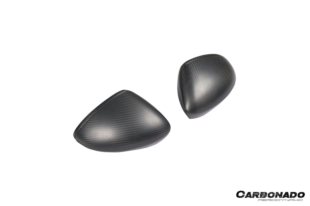 Reemplazo de carcasa de espejo de fibra de carbono en autoclave estilo OEM para Porsche Panamera 971.1, 971.2 y 976 Carbonado 2017-2025 | Compatible con S, 4S, GTS, Turbo, Turbo S, E-Hybrid y SportTurismo con volante a la izquierda