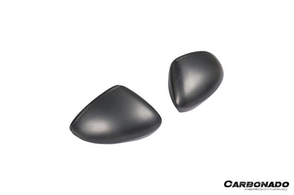 Reemplazo de carcasa de espejo de fibra de carbono en autoclave estilo OEM para Porsche Panamera 971.1, 971.2 y 976 Carbonado 2017-2025 | Compatible con S, 4S, GTS, Turbo, Turbo S, E-Hybrid y SportTurismo con volante a la izquierda