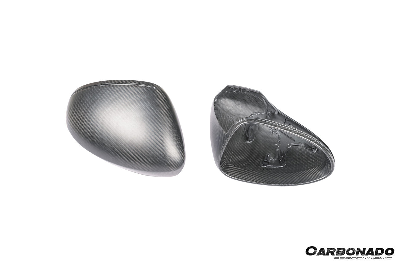 Reemplazo de carcasa de espejo de fibra de carbono en autoclave estilo OEM para Porsche Panamera 971.1, 971.2 y 976 Carbonado 2017-2025 | Compatible con S, 4S, GTS, Turbo, Turbo S, E-Hybrid y SportTurismo con volante a la izquierda