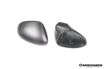 Reemplazo de carcasa de espejo de fibra de carbono en autoclave estilo OEM para Porsche Panamera 971.1, 971.2 y 976 Carbonado 2017-2025 | Compatible con S, 4S, GTS, Turbo, Turbo S, E-Hybrid y SportTurismo con volante a la izquierda