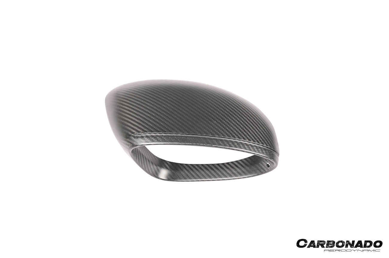 Reemplazo de carcasa de espejo de fibra de carbono en autoclave estilo OEM para Porsche Panamera 971.1, 971.2 y 976 Carbonado 2017-2025 | Compatible con S, 4S, GTS, Turbo, Turbo S, E-Hybrid y SportTurismo con volante a la izquierda