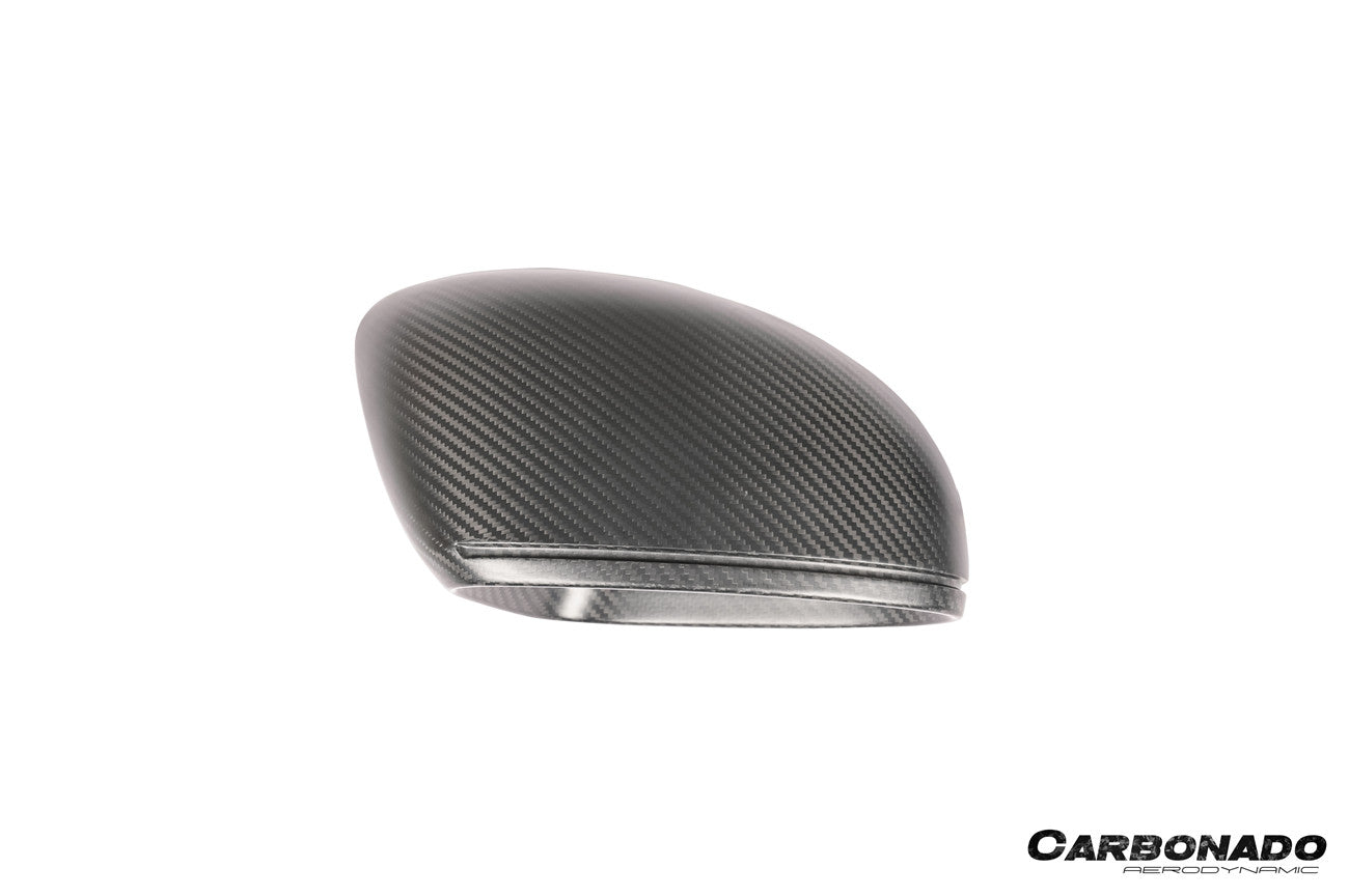 Reemplazo de carcasa de espejo de fibra de carbono en autoclave estilo OEM para Porsche Panamera 971.1, 971.2 y 976 Carbonado 2017-2025 | Compatible con S, 4S, GTS, Turbo, Turbo S, E-Hybrid y SportTurismo con volante a la izquierda
