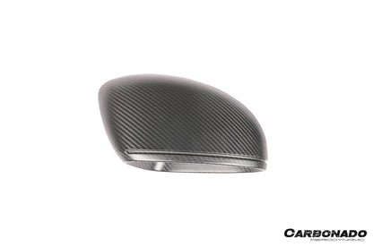 Reemplazo de carcasa de espejo de fibra de carbono en autoclave estilo OEM para Porsche Panamera 971.1, 971.2 y 976 Carbonado 2017-2025 | Compatible con S, 4S, GTS, Turbo, Turbo S, E-Hybrid y SportTurismo con volante a la izquierda