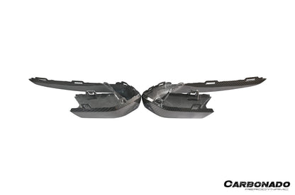 Ventilación de aire del parachoques delantero de fibra de carbono seca estilo OEM Porsche Panamera 971 SD GTS Carbonado 2017-2023