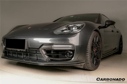 Ventilación de aire del parachoques delantero de fibra de carbono seca estilo OEM Porsche Panamera 971 SD GTS Carbonado 2017-2023