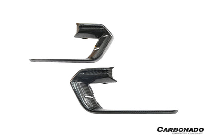 Ventilación de aire del parachoques delantero de fibra de carbono seca estilo OEM Porsche Panamera 971 SD GTS Carbonado 2017-2023