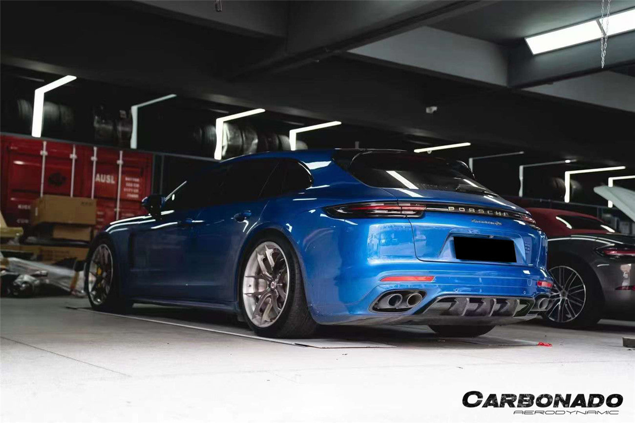 Carbonado 2017-2023 Porsche Panamera 971 SD KDA Style Dry Carbon Fiber Rear Diffuser