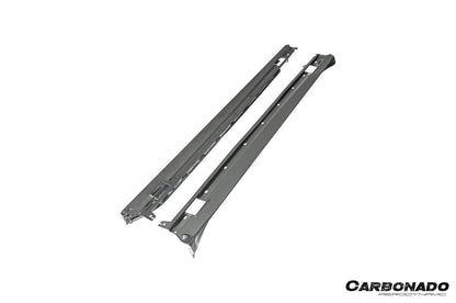 Faldones laterales de fibra de carbono seca estilo Porsche Panamera 971 SD Carbonado 2017-2023