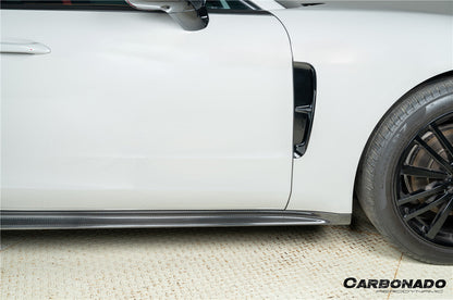 Faldones laterales de fibra de carbono seca estilo Porsche Panamera 971 SD Carbonado 2017-2023