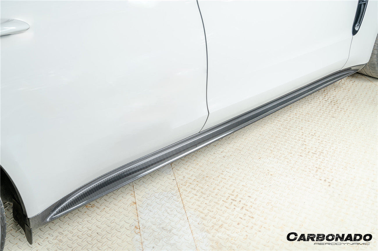 Faldones laterales de fibra de carbono seca estilo Porsche Panamera 971 SD Carbonado 2017-2023