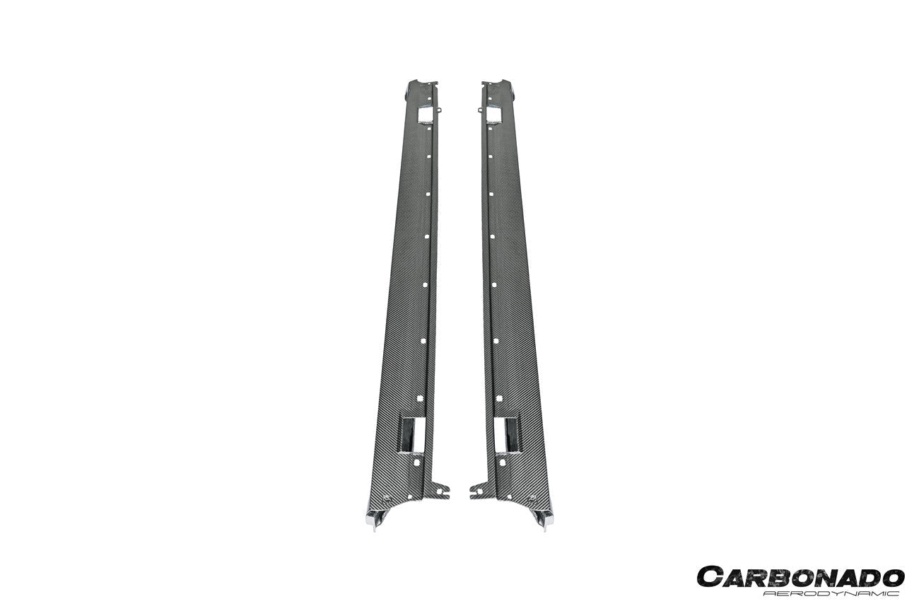 Faldones laterales de fibra de carbono seca estilo Porsche Panamera 971 SD Carbonado 2017-2023