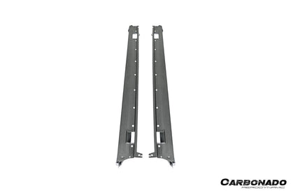 Faldones laterales de fibra de carbono seca estilo Porsche Panamera 971 SD Carbonado 2017-2023