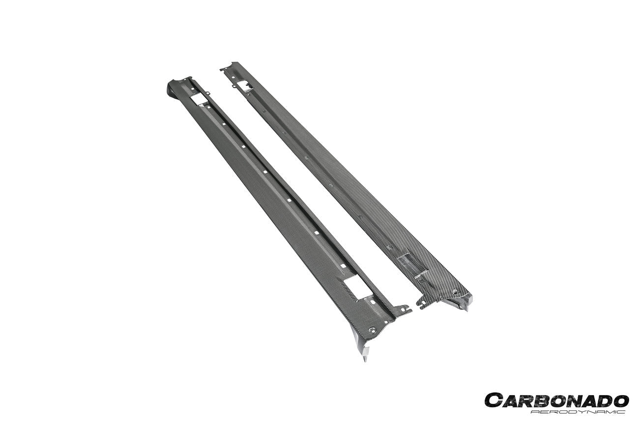 Faldones laterales de fibra de carbono seca estilo Porsche Panamera 971 SD Carbonado 2017-2023