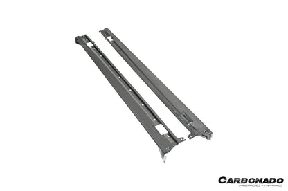 Faldones laterales de fibra de carbono seca estilo Porsche Panamera 971 SD Carbonado 2017-2023