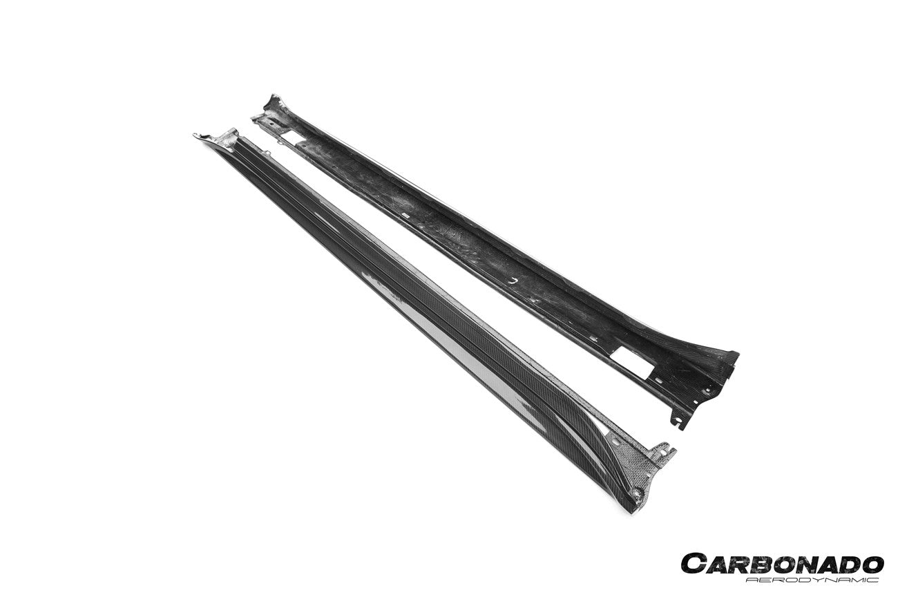 Faldones laterales de fibra de carbono seca estilo Porsche Panamera 971 SD Carbonado 2017-2023